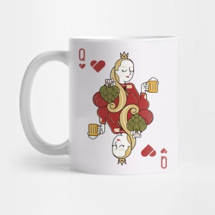 Red heart beer queen. Mug